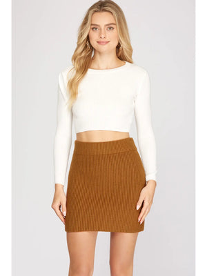 Knit Sweater Mini Skirt