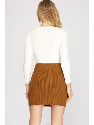 Knit Sweater Mini Skirt