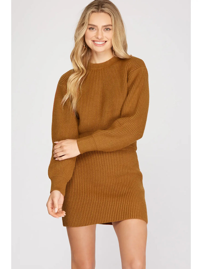 Drop Shoulder Crop Sweater