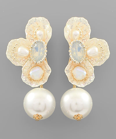 Floral Pearl Earring