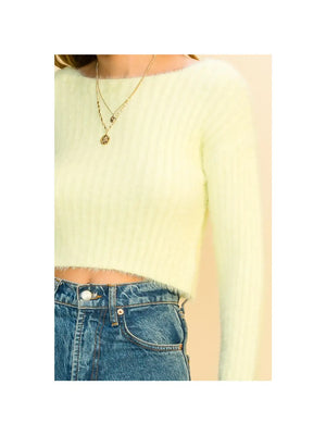 Fuzzy Crop Sweater