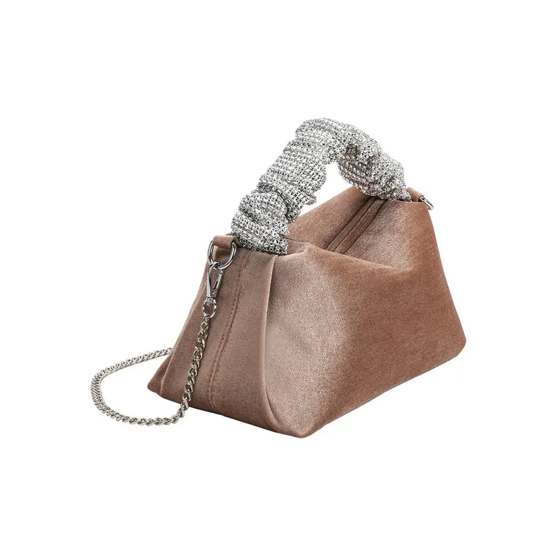 Estela Velvet Top Handle Bag