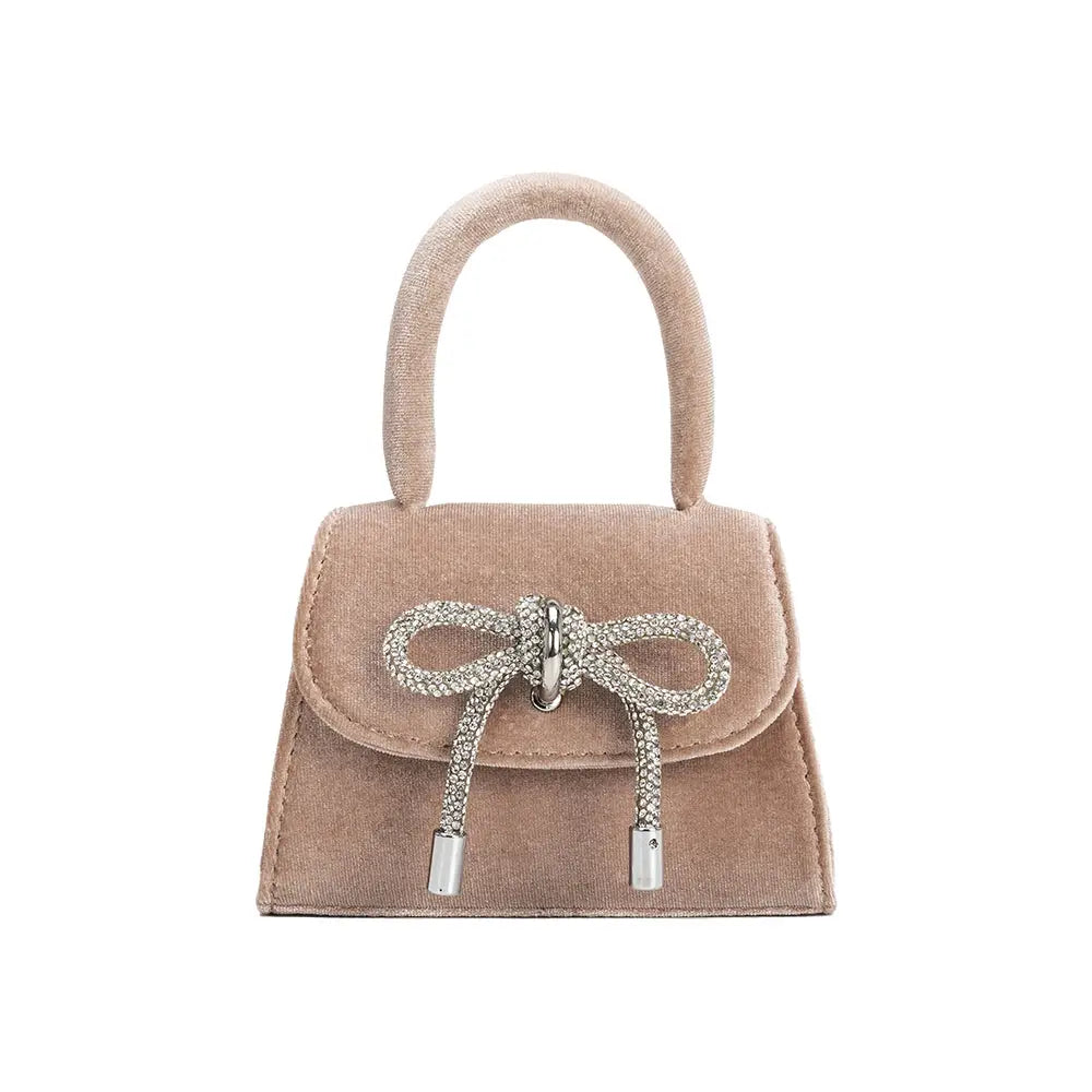 Sabrina Mini Velvet Top Handle Bag