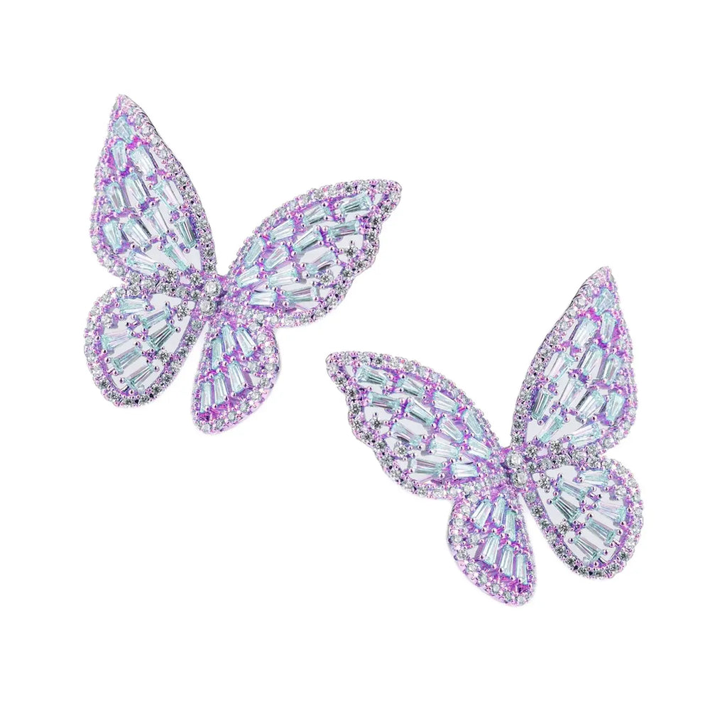 Lilac Mariposa Studs
