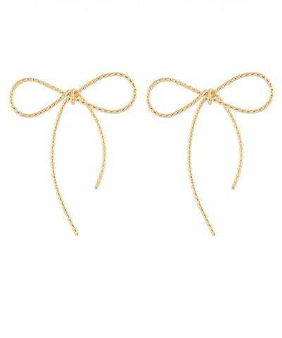 Textured Bow Earrings