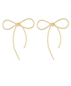 Textured Bow Earrings