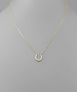 Pave Horseshoe Necklace