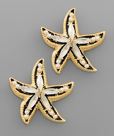 Oversize Starfish Earrings