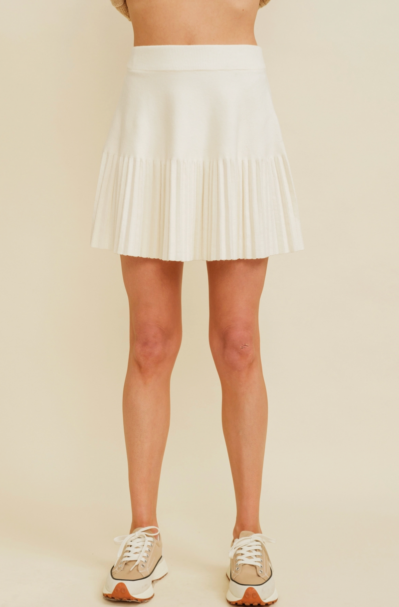 Varsity Pleated Mini Skirt